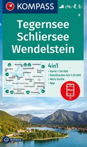 Wanderkarte Tegernsee, Schliersee Wendelstein